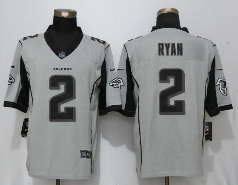 New Nike Atlanta Falcons #2 Ryan Nike Gridiron Gray II Limited Jersey->->NFL Jersey